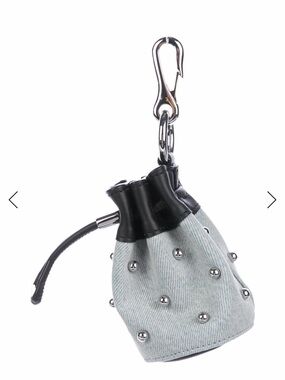 Alexander Wang Studded Mini Drawstring Keychain Bag